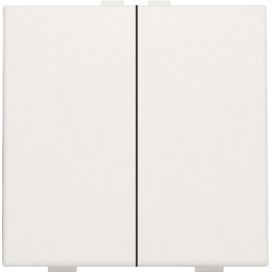 Bouton-poussoir double pour Niko Home Control, couleur white