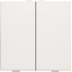 Bouton-poussoir double pour Niko Home Control, couleur white