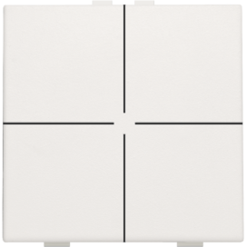 Bouton-poussoir quadruple pour Niko Home Control, couleur white