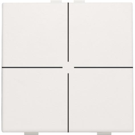 Bouton-poussoir quadruple pour Niko Home Control, couleur white