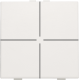 Bouton-poussoir quadruple pour Niko Home Control, couleur white