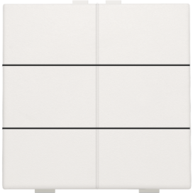 Bouton-poussoir sextuple pour Niko Home Control, couleur white