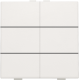 Bouton-poussoir sextuple pour Niko Home Control, couleur white