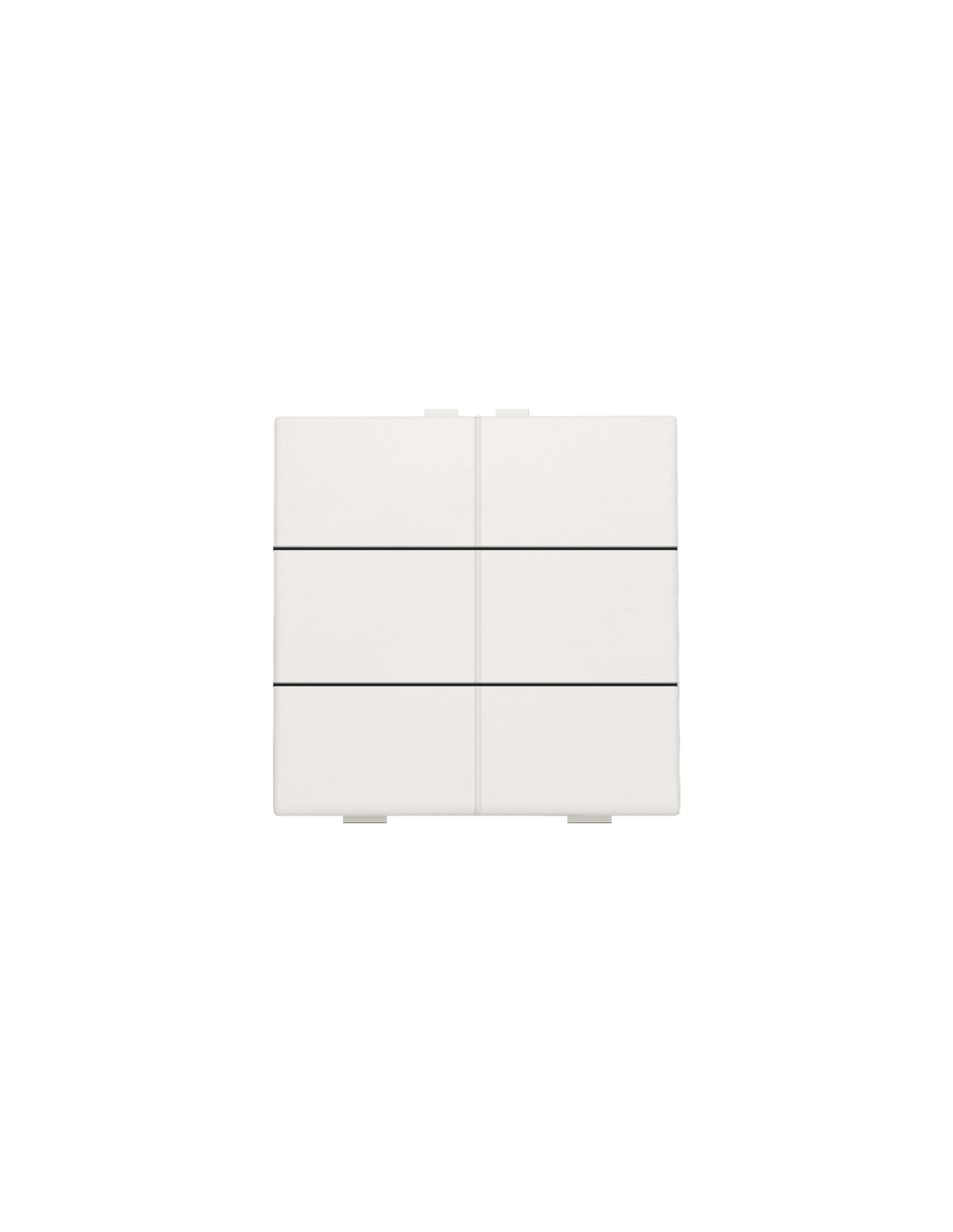 Bouton-poussoir sextuple pour Niko Home Control, couleur white
