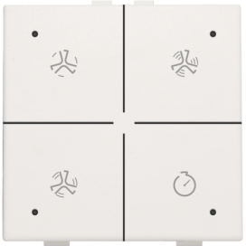 Commande de ventilation avec LED pour Niko Home Control, couleur white
