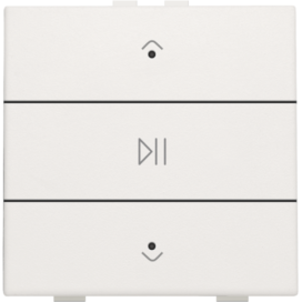 Commande audio simple avec LED pour Niko Home Control, couleur white