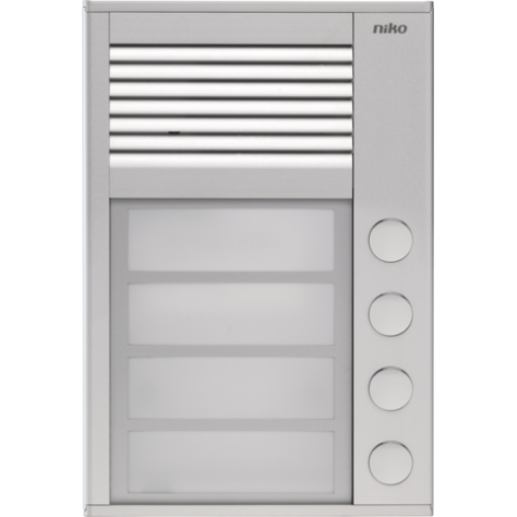 Poste extérieur pour montage en saillie 16 mm avec 4 sonnettes