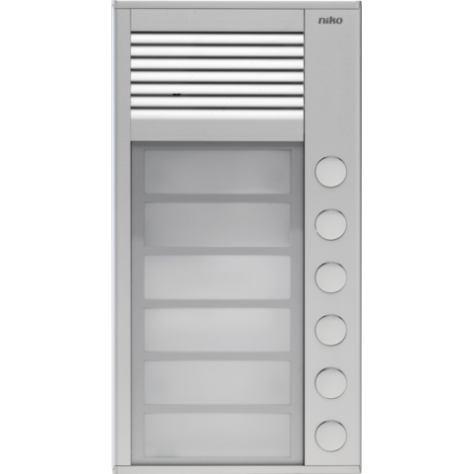 Poste extérieur pour montage en saillie 16 mm avec 6 sonnettes