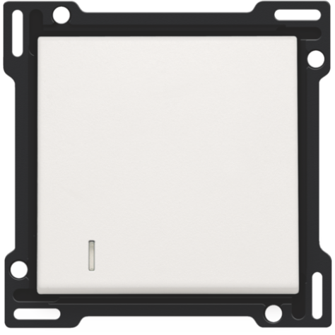 Set de finition avec voyant pour interrupteur ou bouton-poussoir simple, couleur white