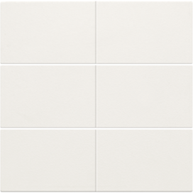 Set de finition pour bouton-poussoir sextuple, libre de potentiel, 24 V, couleur white