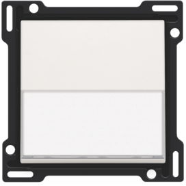 Set de finition avec porte-étiquette pour interrupteur ou bouton-poussoir simple, couleur white