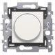 Bouton-poussoir 6 A avec LED ambre, socle, bornes à vis et set de finition avec anneau translucide couleur white