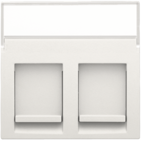 Enjoliveur données 2x RJ avec porte-étiquette