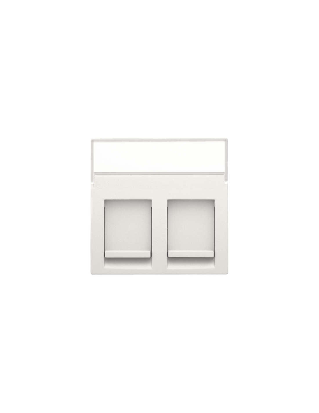 Enjoliveur données 2x RJ avec porte-étiquette
