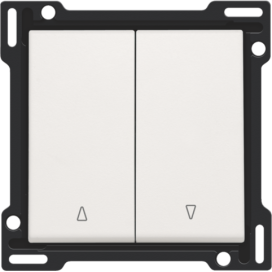 Set de finition pour bouton-poussoir double pour volets, couleur white