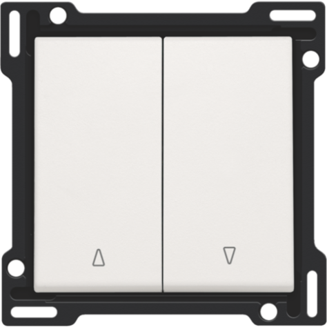 Set de finition pour bouton-poussoir double pour volets, couleur white