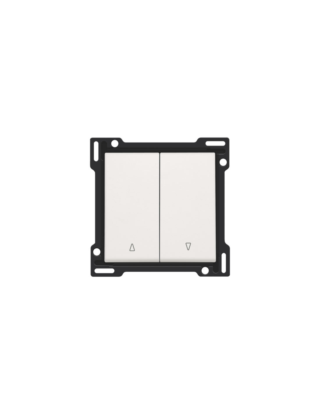 Set de finition pour bouton-poussoir double pour volets, couleur white