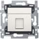 1 connexion RJ45 UTP Cat. 5E, prêt pour l'alimentation PoE++, modèle plat, incl. socle 60 x 71 mm avec fixation par vis et set de finition, couleur white