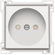 Set de finition pour prise de courant sans terre, avec obturateurs de protection, profondeur d’encastrement de 21 mm, couleur white