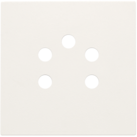 Set de finition pour prise téléphonique à cinq pôles, couleur white