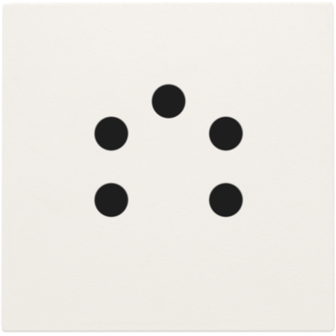 Set de finition pour prise téléphonique 45x45mm, pour encastrement dans des goulottes d'installation ou un appareillage étanche