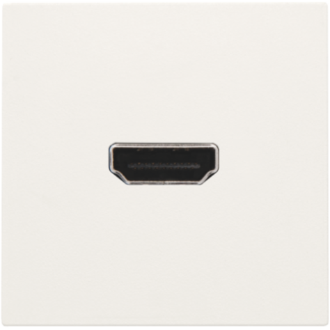 Set de finition avec prise HDMI/HDMI, couleur white