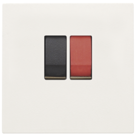 Set de finition pour prise haut-parleur simple, pour encastrement dans des goulottes d'installation ou un appareillage étanche