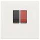 Set de finition pour prise haut-parleur simple, pour encastrement dans des goulottes d'installation ou un appareillage étanche