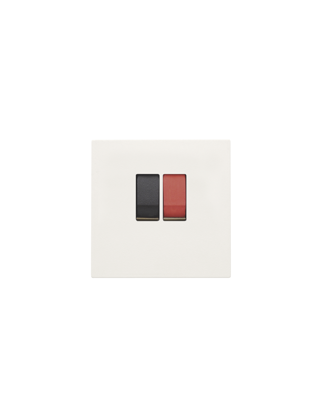 Set de finition pour prise haut-parleur simple, pour encastrement dans des goulottes d'installation ou un appareillage étanche