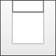 Simple plaque de recouvrement avec porte-étiquette, pour utilisation dans des goulottes d'installation, couleur Niko Original white