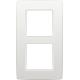 Plaque de recouvrement double, entraxe de 60 mm, verticale, couleur Niko Original white