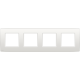 Plaque de recouvrement quadruple, entraxe de 71 mm, couleur Niko Original white