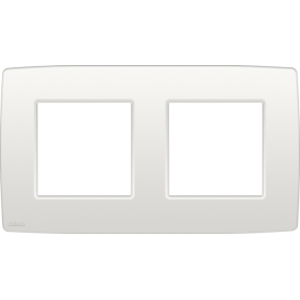 Plaque de recouvrement double avec un entraxe de 71 mm, couleur Niko Original white