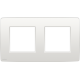 Plaque de recouvrement double avec un entraxe de 71 mm, couleur Niko Original white