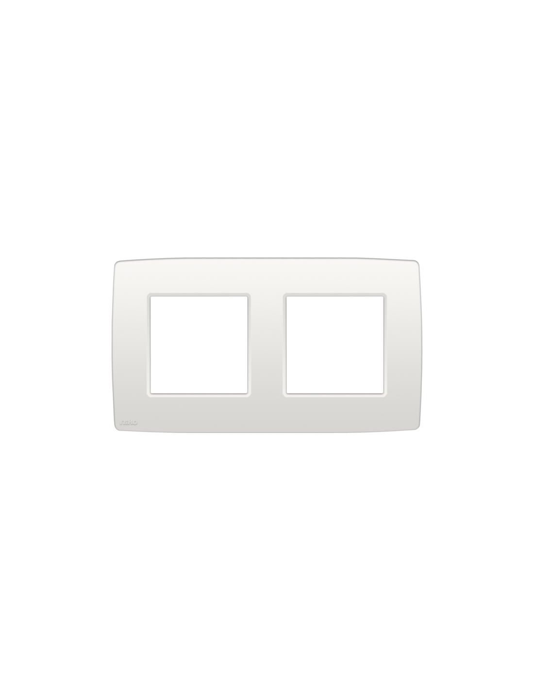 Plaque de recouvrement double avec un entraxe de 71 mm, couleur Niko Original white