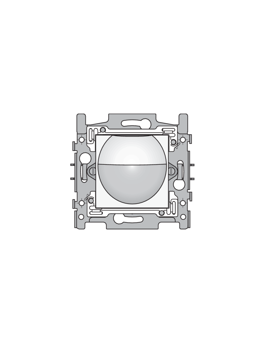 Détecteur de mouvement 180° avec contact de commutation 10 A, 230 V, 8 m, White