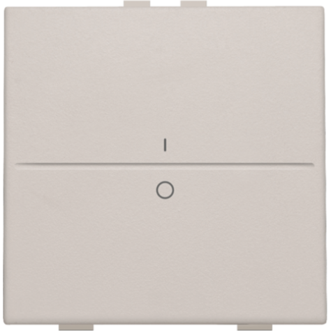 Touche simple avec marquage I et 0 pour interrupteur sans fil ou bouton-poussoir à deux boutons de command, couleur light grey