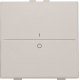 Touche simple avec marquage I et 0 pour interrupteur sans fil ou bouton-poussoir à deux boutons de command, couleur light grey