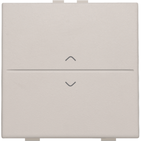 Touche simple avec flèches vers le haut et vers le bas pour interrupteur sans fil ou bouton-poussoir à 2 boutons de commande, couleur light grey