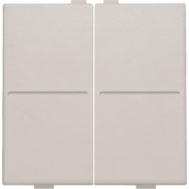 Touche double pour interrupteur sans fil ou bouton-poussoir à 4 boutons de commande, couleur light grey