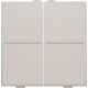 Touche double pour interrupteur sans fil ou bouton-poussoir à 4 boutons de commande, couleur light grey