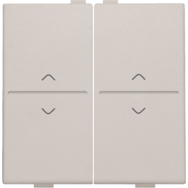 Touche double avec flèches vers le haut et vers le bas pour interrupteur sans fil ou bouton-poussoir à 4 boutons de commande, couleur light grey