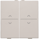Touche double avec flèches vers le haut et vers le bas pour interrupteur sans fil ou bouton-poussoir à 4 boutons de commande, couleur light grey
