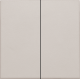 Set de finition pour interrupteur électronique double ou bouton-poussoir, couleur light grey