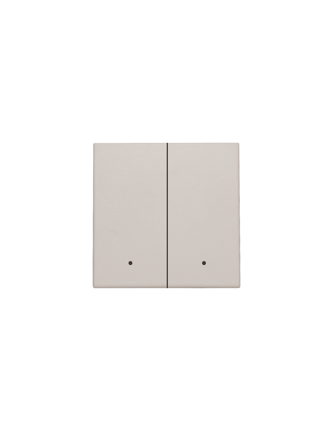 Set de finition avec lentille pour interrupteur électronique double ou bouton-poussoir, couleur light grey