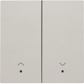 Set de finition avec lentille pour interrupteur pour volets électroniques double, couleur light grey