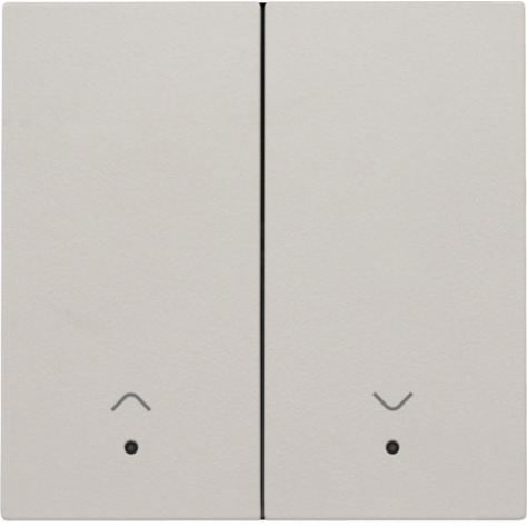 Set de finition avec lentille pour interrupteur pour volets électroniques double, couleur light grey