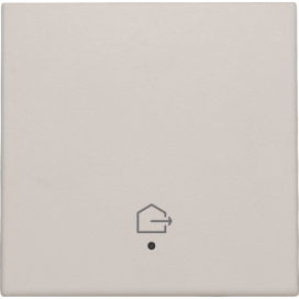 Set de finition avec lentille pour interrupteur simple connecté, symbole "quitter la maison", couleur light grey
