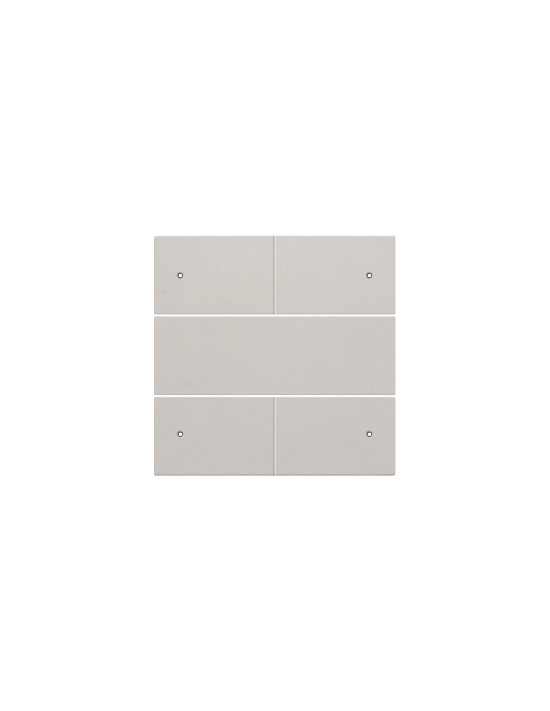 Set de finition pour bouton-poussoir quadruple, libre de potentiel, 24 V, avec LED, couleur light grey