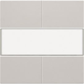 Set de finition avec porte-étiquette pour bouton-poussoir quadruple, libre de potentiel, 24 V, couleur light grey